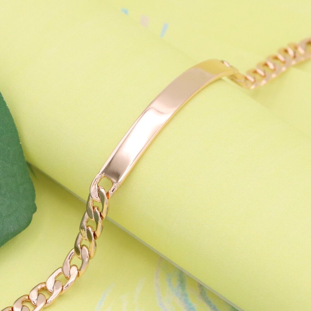 "Elegant Rose Gold Bracelet with Smooth Bar Design, XPBL1113